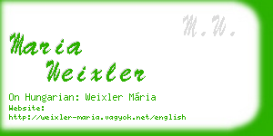 maria weixler business card
