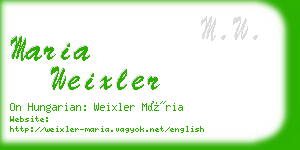 maria weixler business card